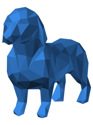 Dachshund Lowpoly Heykelcik