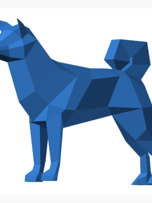 Low Poly Doge Köpek Heykeli