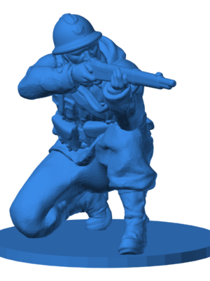 Chasseurs Alpins WW1 Soldiers 1-72 Set A 3D Baskı Modeli — Askeri Figür