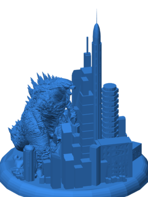 Godzilla Metropolis Diorama Maketi