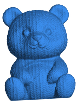 Örgü Desenli Panda Figürü