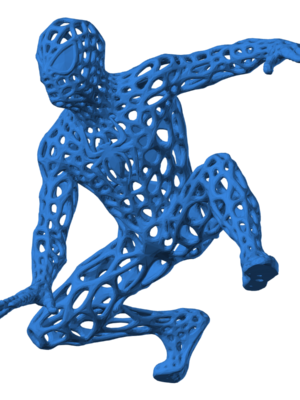 Spider-Man Voronoi Büst Heykel