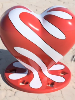 Valentine Heart Spiral Vortex Illusion New V13 3D Baskı Modeli — Fidget Oyuncak