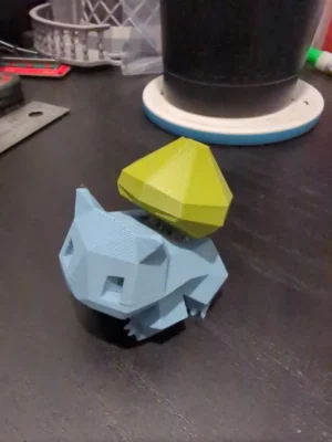 Low Poly Bulbasaur Fidget With Cherry Mx Keyboard Switch 3D Baskı Modeli — Fidget Oyuncak