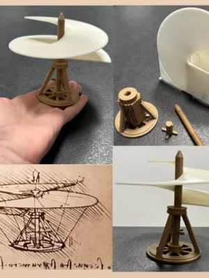 Leonardo Da Vinci Helicopter 3D Baskı Modeli — Fidget Oyuncak