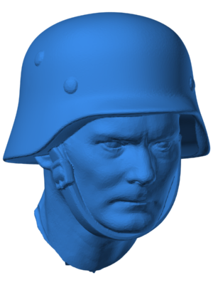German Soldier 3D Baskı Modeli — Askeri Figür