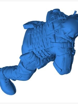 Ukraine Mercenary soldier leaning to wall - 1.35 3D Baskı Modeli — Askeri Figür
