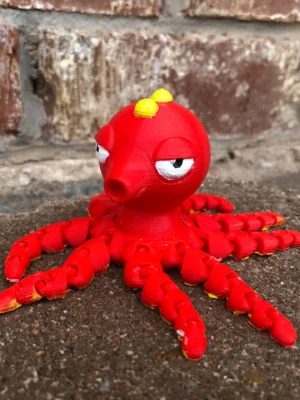 Print In Place Octillery Fidget Pokemon 3D Baskı Modeli — Fidget Oyuncak