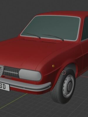 Alfa Romeo Alfasud (1972) 1:24 Ölçek 3D Baskı Modeli STL