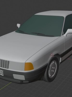 Audi 80 B3 (1986) 3D Baskı STL Modeli