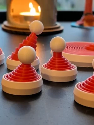 Collapsable Fidget Santas Hat 3D Baskı Modeli — Fidget Oyuncak