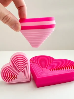 Heart Layered Fidget Toy 2 Sizes 3D Baskı Modeli — Fidget Oyuncak