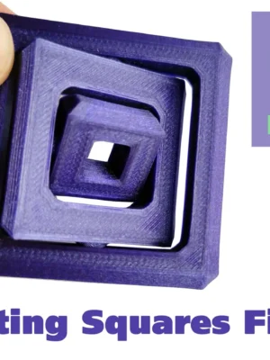 Rotating Squares Fidget 3D Baskı Modeli — Fidget Oyuncak