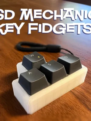 Wasd Key Switch Fidget Lanyard 3D Baskı Modeli — Fidget Oyuncak