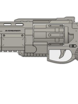 .50 Taktik Revolver Prop – 11 Parçalı 3D Baskı Modeli