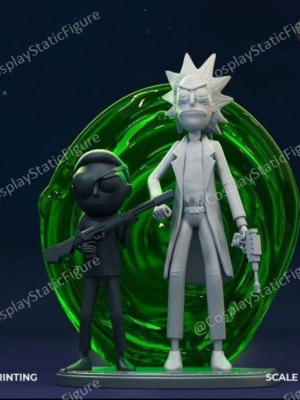 Rick and Morty – Rick ve Morty Diorama Figür Seti 3D Baskı STL – 51 Parça