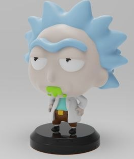 Rick and Morty – Rick Heykel 3D Baskı STL – 5 Parça