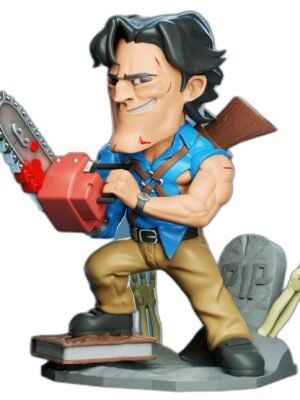 Evil Dead Ash Williams Chibi 3D Baskı Figür Seti – 8 Parça STL