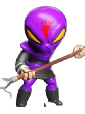 3DXM Ayak İzi Askeri Chibi Mızrakçı Figürü – 7 Parça STL Seti