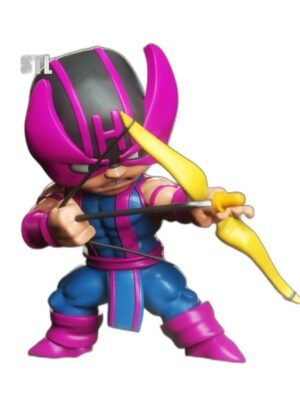 Hawkeye Chibi Süper Kahraman 3D Baskı Figür Seti – 8 Parça STL