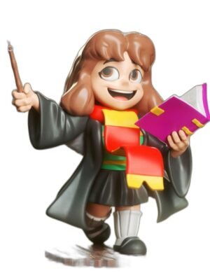 Hermiona Chibi - Sihirbaz Kız 3D Baskı Figür Seti (10 Parça STL)