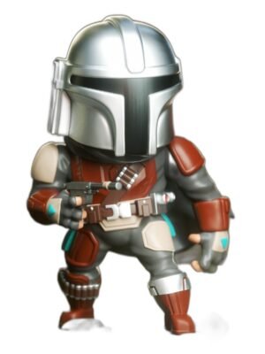 Mandalorian Chibi 3D Baskı Figür Seti – 10 Parça STL