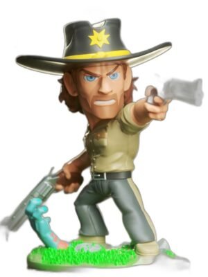 Walking Dead Rick Grimes Chibi 3D Baskı Figür Seti – 9 Parça STL