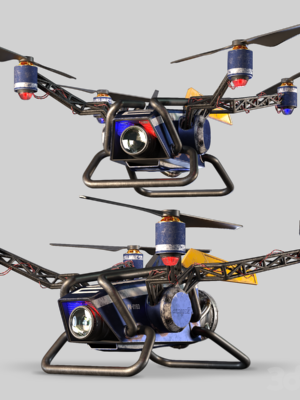 Keşif Dronu Minyatür 3D Baskı Modeli STL
