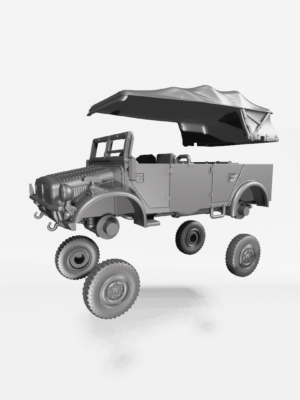 Horch 108 Tip 40 Ağır Arazi Aracı (Tenteli) 3D Baskı STL