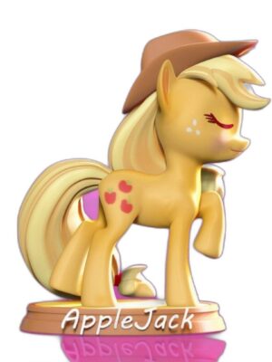 AppleJack My Little Pony Fan Art 3D Baskı Figür Seti – 16 Parça STL