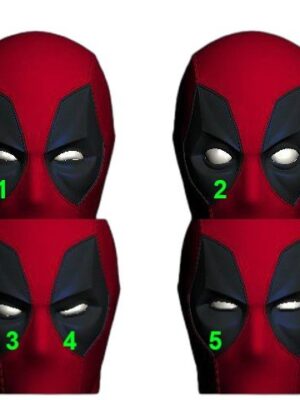 Deadpool Maskesi 3D Baskı Figür Seti – 23 Parça STL