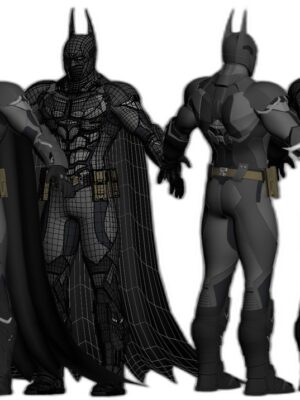 Batman Arkham Knight Batsuit Zırhı 3D Baskı Figür Seti – 37 Parça