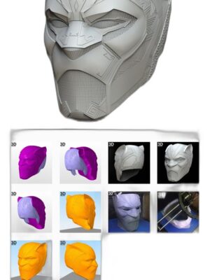 Black Panther Infinity War Kaskı – 5 Parçalı 3D Baskı STL Seti