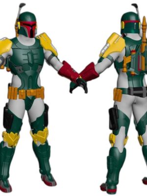 Boba Fett Zırh Seti Play Arts Kai Tarzı 3D Baskı Figür | 13 Parça STL