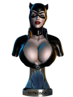 Catwoman Büst Figür Seti – 246 Parçalı 3D Baskı STL Dosyası