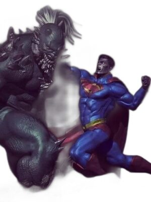 Doomsday vs Superman 3D Baskı Figür Seti – 55 Parça STL