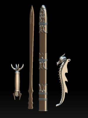 Arrow Ra's Al Ghul Kılıcı | 3D Baskı STL Seti (6 Parça)