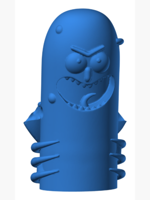 Rick and Morty – Silahlı Turşu Rick (Pickle Rick) 3D Baskı STL – 16 Parça