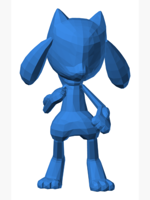 Riolu 3D Baskı Modeli — Pokémon