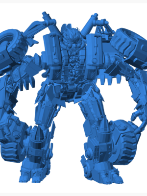 Transformers – Tekerlekli Dev Robot Figürü (Constructicon Tarzı, Tek Parça) 3D Baskı STL