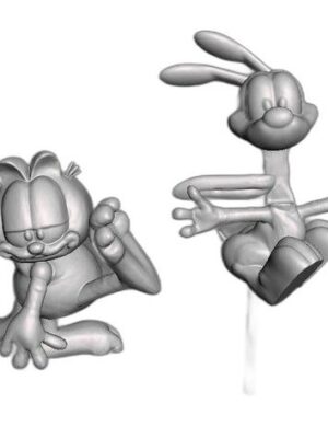 Garfield ve Odie 3D Baskı Figür Seti – 5 Parça STL