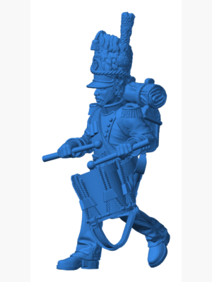 Napoleonic French Grenadier Command Group 3D Baskı Modeli — Askeri Figür