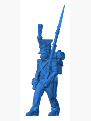 Napoleonic French Voltigeurs Set 3D Baskı Modeli — Askeri Figür