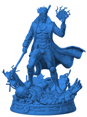 Gambit X-Men Savaş Heykeli