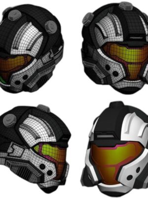 Halo CQB Kaskı – 4 Parçalı 3D Baskı STL Seti