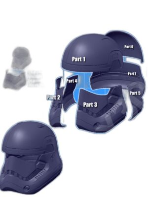 First Order Yönetici Stormtrooper Kaskı – 10 Parçalı 3D Baskı STL Seti