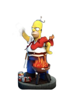 Homer Simpson Mangal Partisi 3D Baskı Figür Seti – 21 Parça STL
