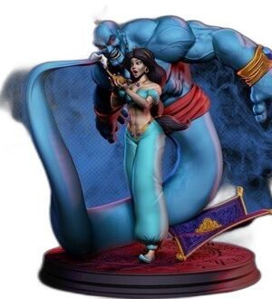 Yasemin ve Cin – Aladdin 3D Baskı Figür Seti (13 Parça STL)