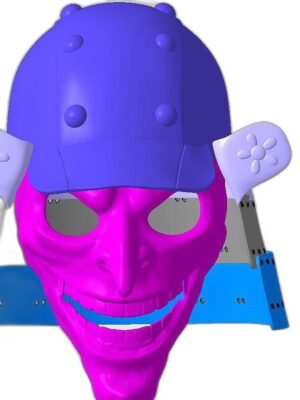 Joker Samuray Maskesi – 3D Baskı Figür Seti (7 Parça STL)