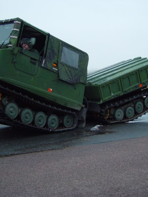 BV206 Eklemli Paletli Askeri Taşıt 1:100 Ölçek 3D Baskı STL